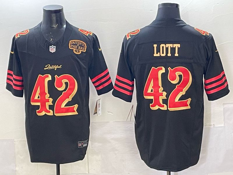 Men 2025 San Francisco 49ers #42 Lott black 5th generation Nike Limited NFL Jersey style 0014->chicago cubs->MLB Jersey